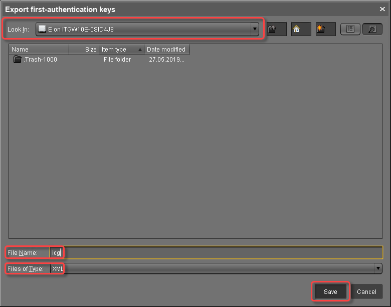 How to Transfer the FirstAuthentication Keys to the Devices