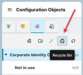 Recycle Bin button IGEL UMS Web App