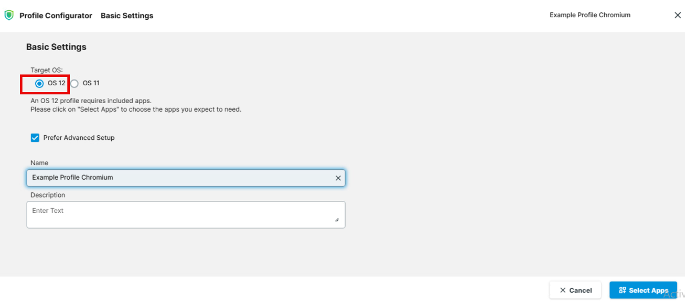 Creating OS 12 Profiles in the IGEL UMS Web App