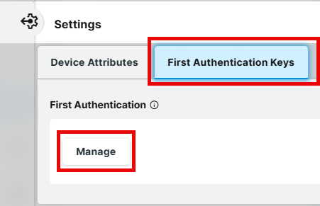 First Authentication Keys in the IGEL UMS Web App