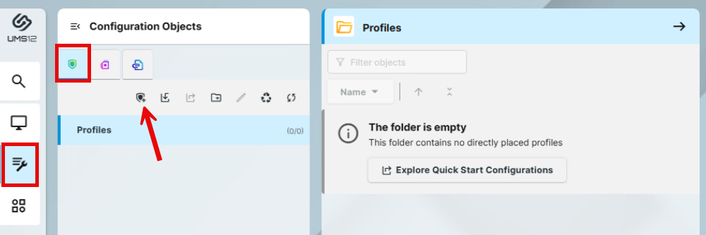 Creating a profile in the UMS Web App