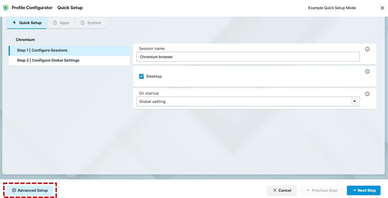 Quick Setup Mode_ IGEL UMS Profile Creation