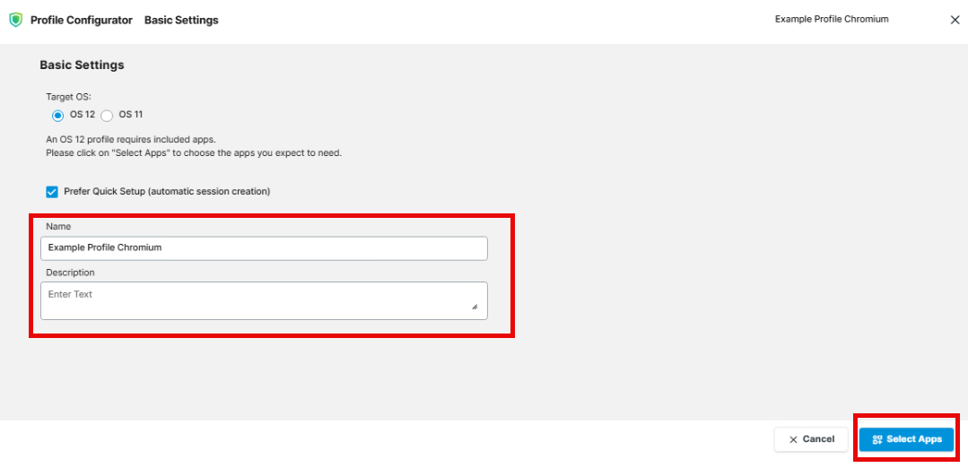 Profile Creation in the UMS Web App
