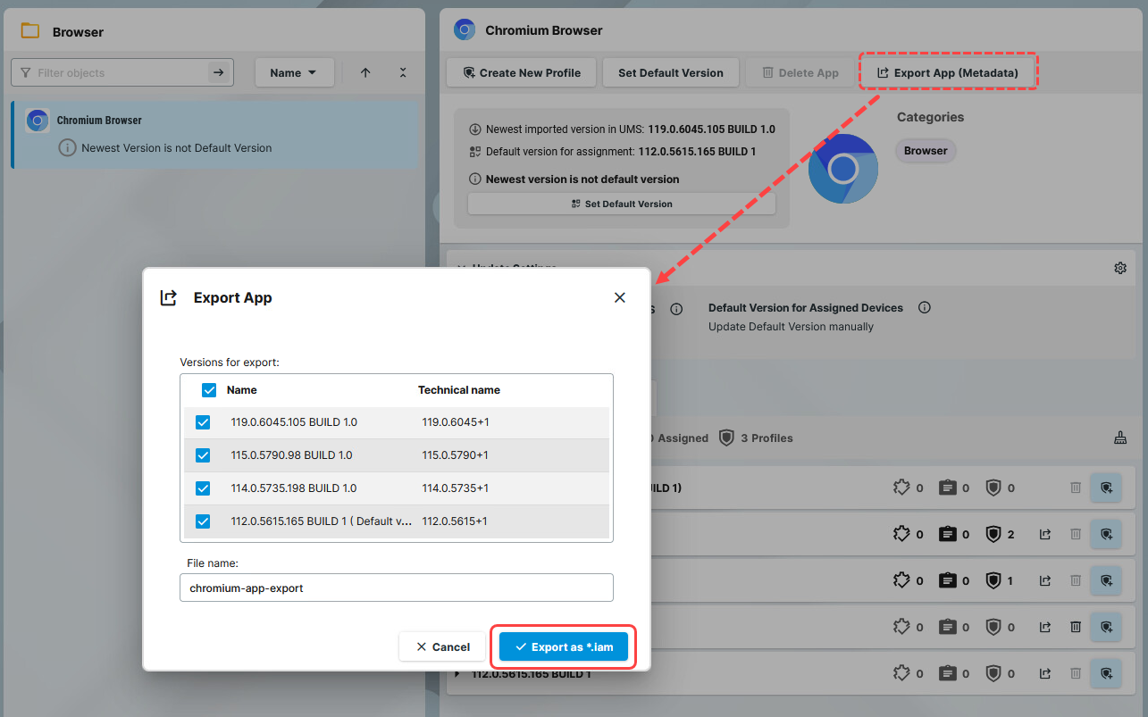 Export App