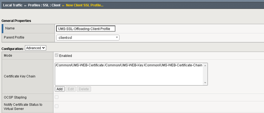 Neues SSL-Client-Profil