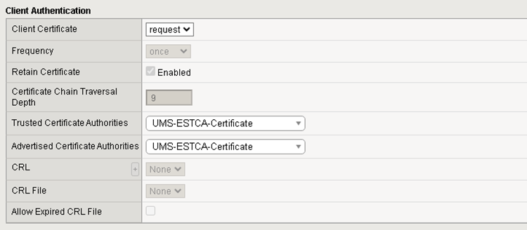 Authentifizierung von Client Zertifikaten