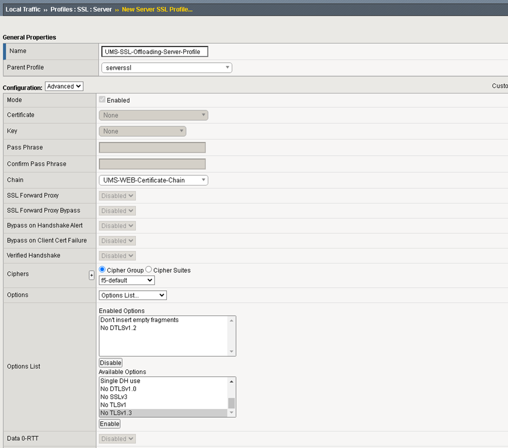 Neuer SSL-Server-Profil