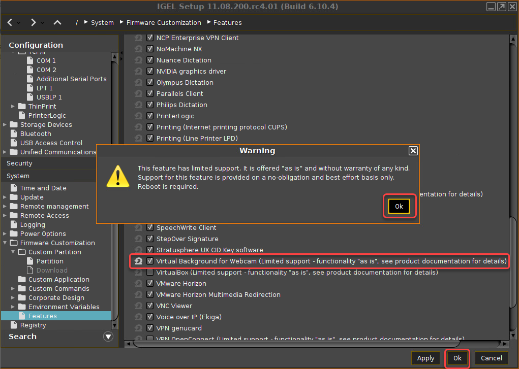 Virtual Background for Webcam in IGEL OS 11
