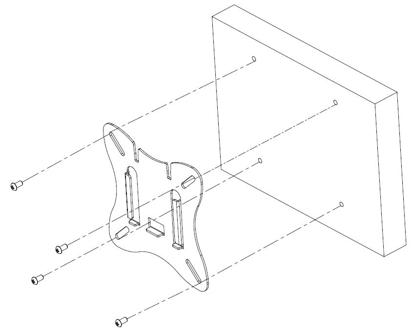 Mount monitor plate