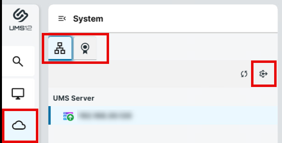 System area in the IGEL UMS Web App