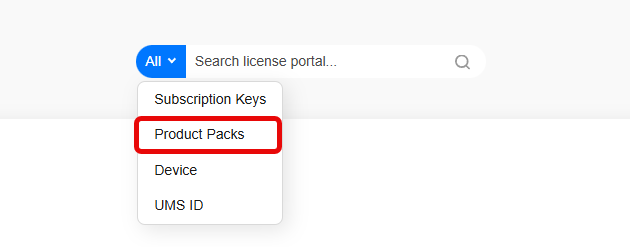 Search bar's dropdown menu