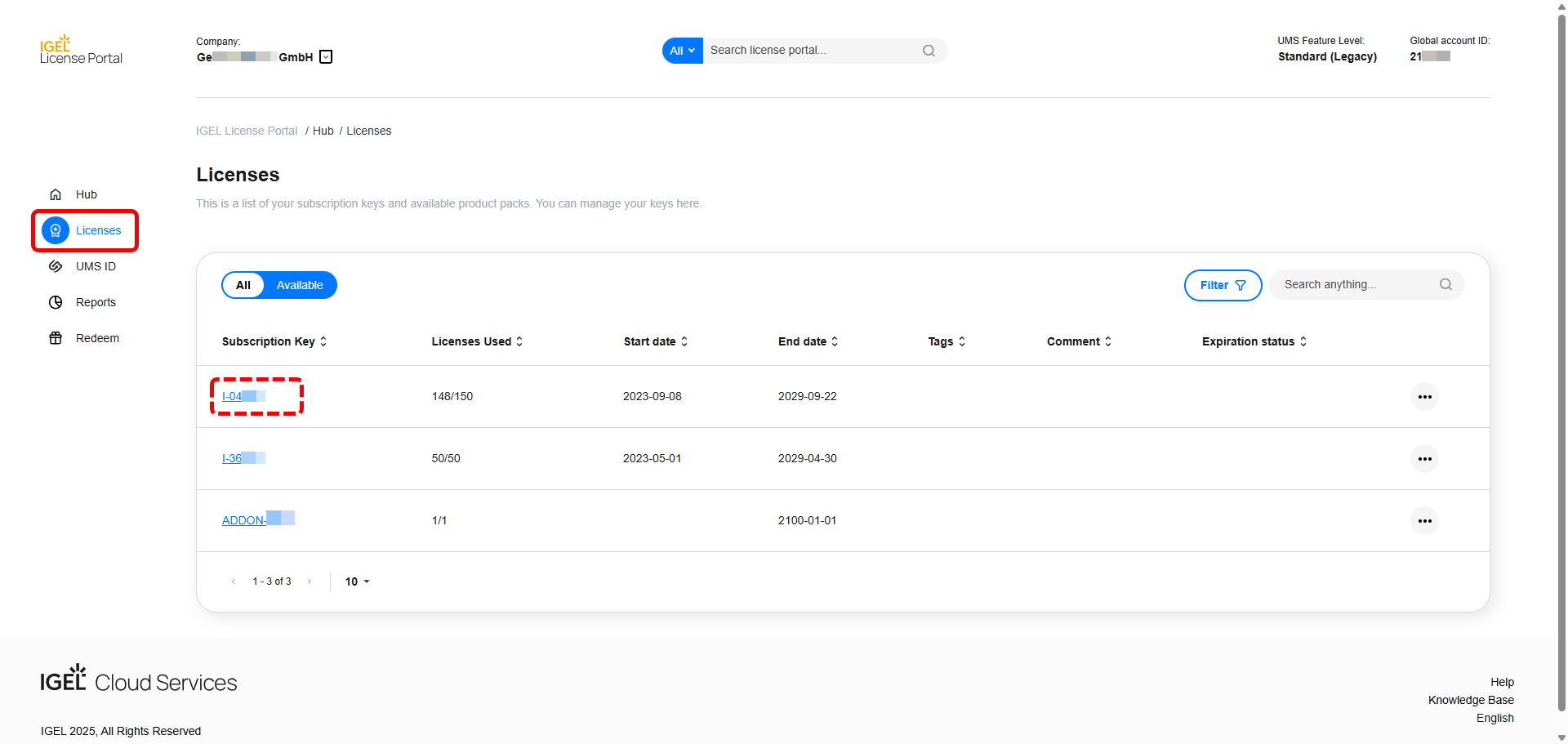 Subscription Key of the Product Pack you want to archive