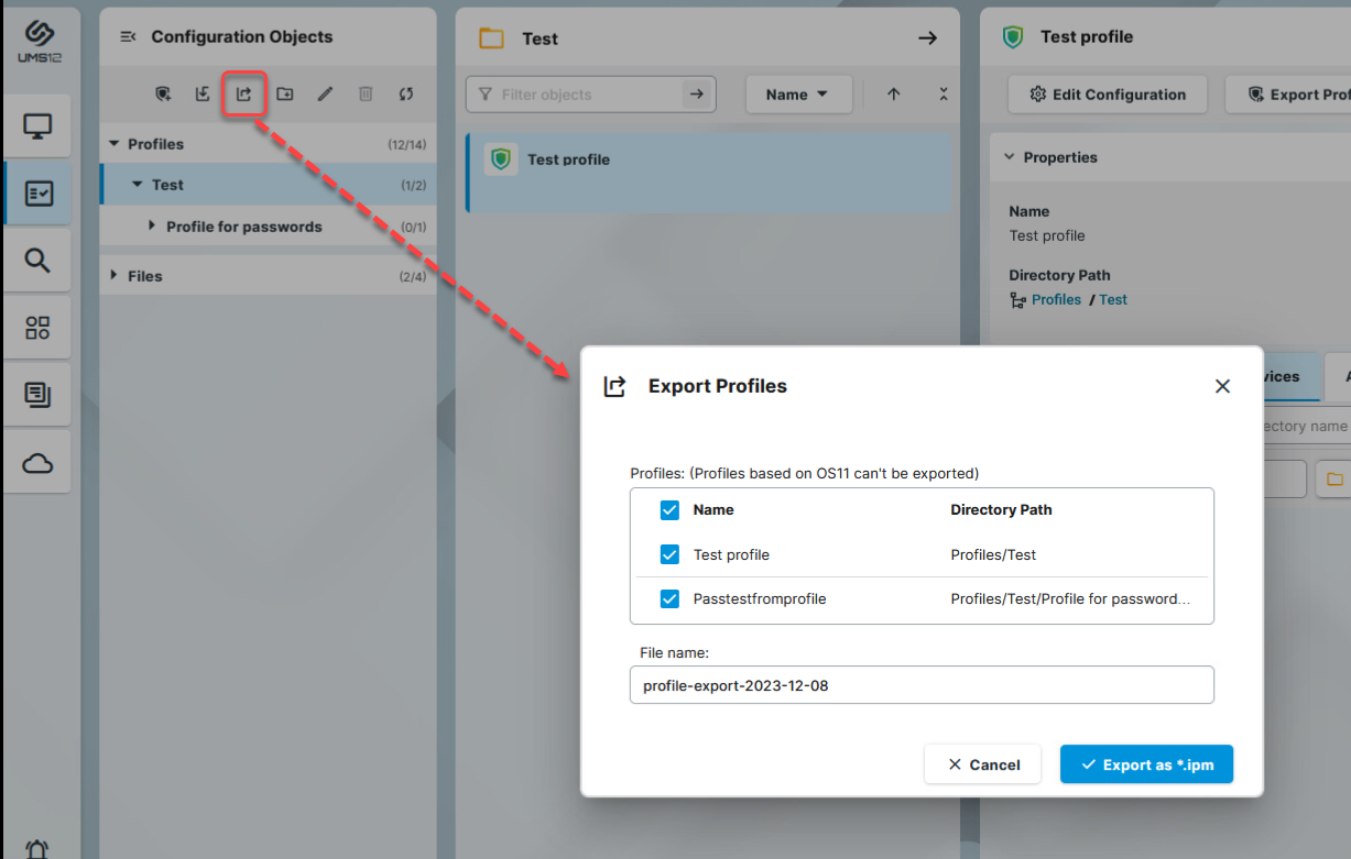 UMS12.3_Export Profile Dialog.png