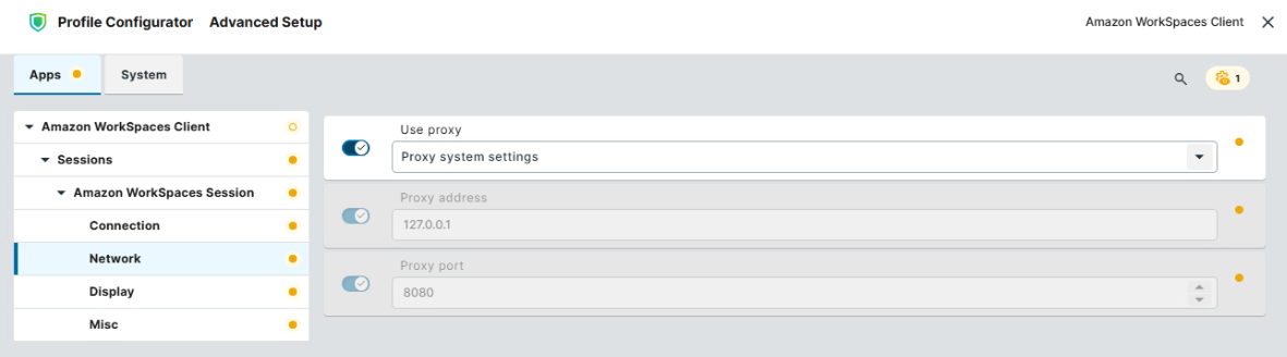 Configuring Network Settings for Amazon WorkSpaces Client in IGEL OS