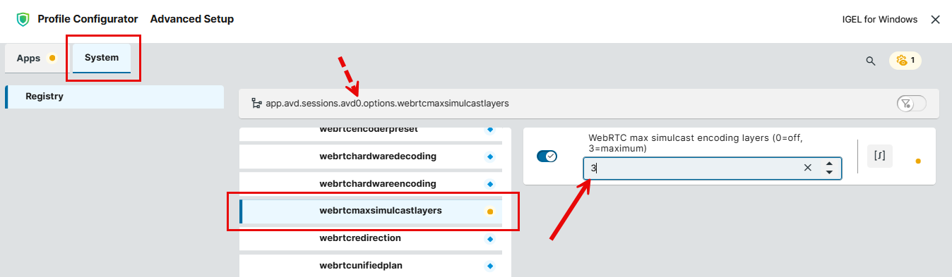 WebRTC max simulcast encoding layers 