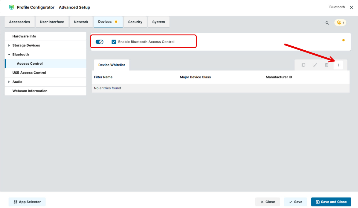 Bluetooth access control on IGEL OS