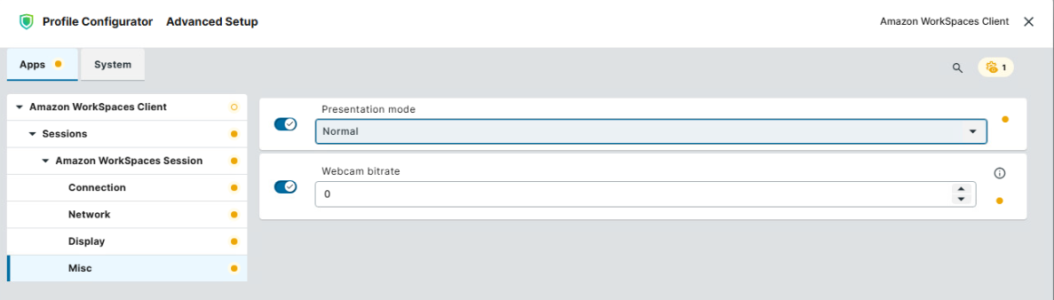 Configuring Misc Settings for Amazon WorkSpaces Client in IGEL OS