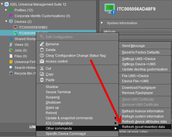 Refresh asset inventory data