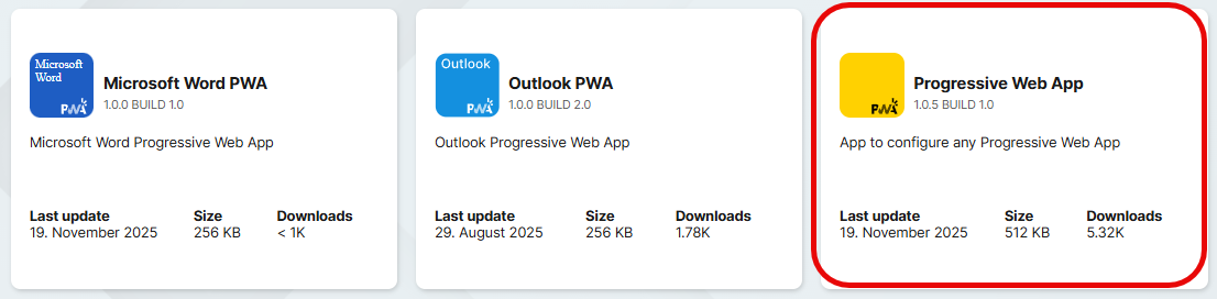 Import of Progressive Web App from the IGEL App Portal