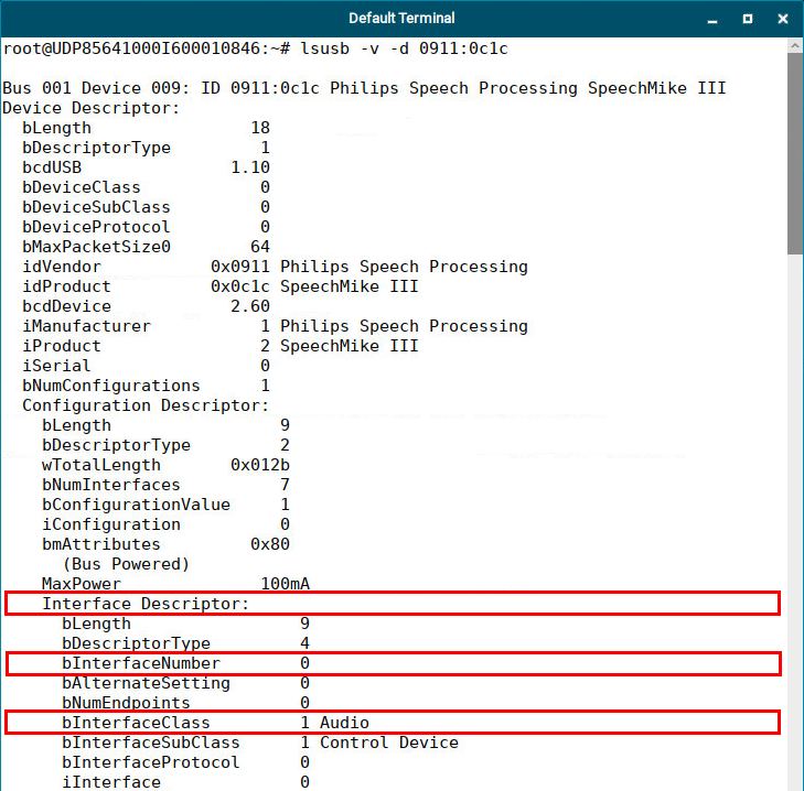 How to find out interfaces for composite USB devices using the command line