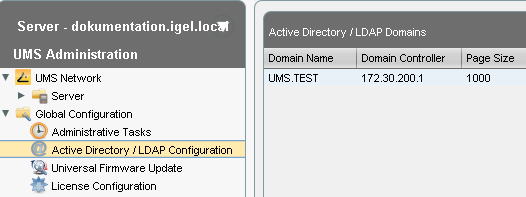 Liste von Active Directory oder LDAP Domains