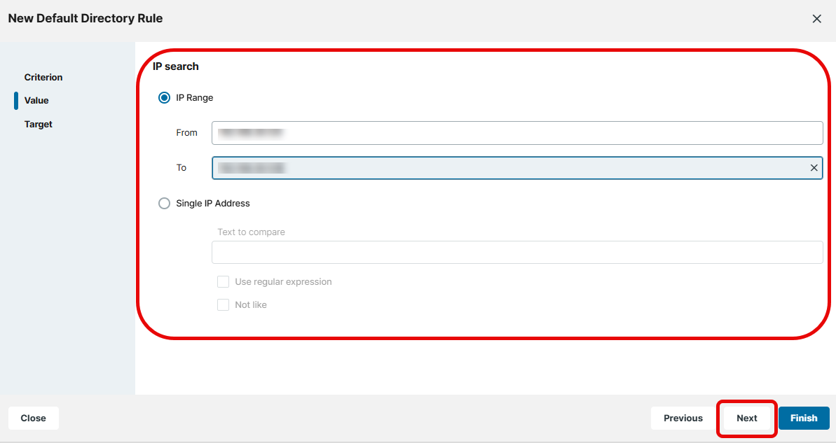 Criteria and Values for Default Directory Rules in the IGEL UMS Web App