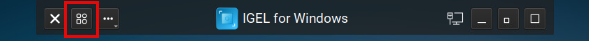 Switch Workspaces button for AVD in the in-session toolbar on IGEL OS