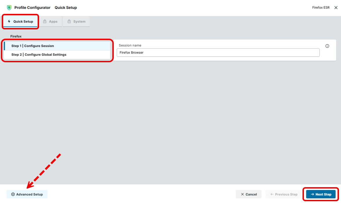 Quick Setup for Firefox ESR in IGEL OS