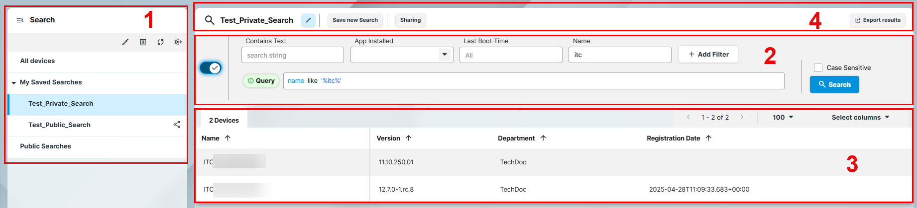 Search for Devices in the IGEL UMS Web App
