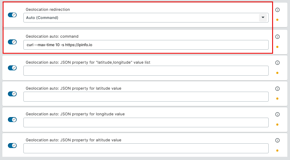 Example for the Geolocation redirection setting set to auto for IGEL for Windows app