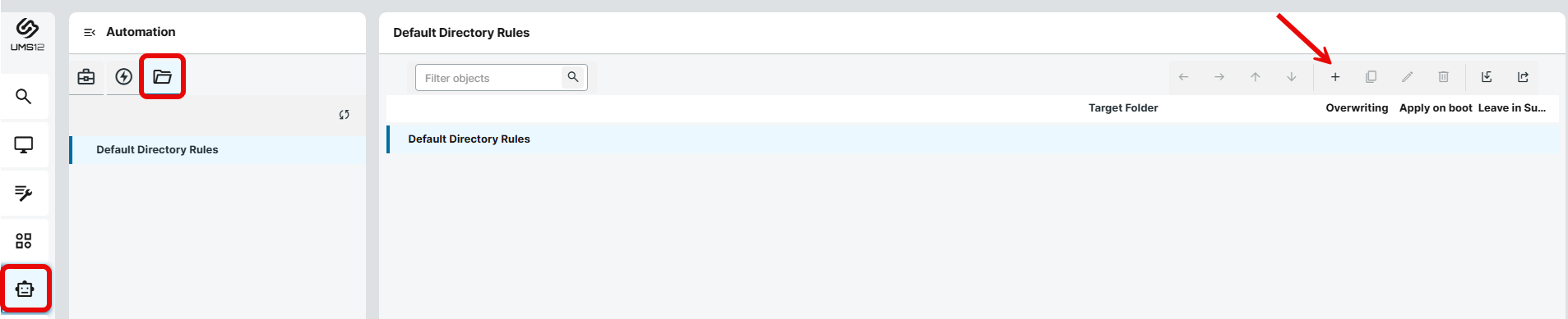 Default Directory Rules in the IGEL UMS Web App