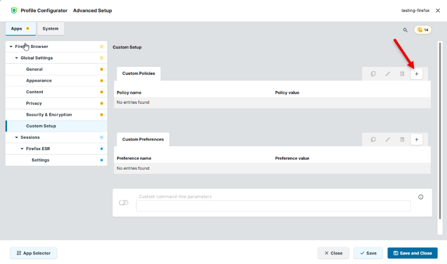 Custom policies for Firefox ESR in IGEL OS