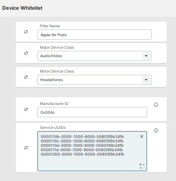 Whitelisting a Bluetooth device or device class on IGEL OS