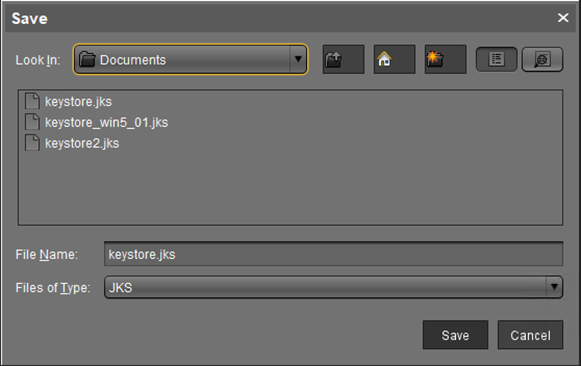 Zertifikatskette in Keystore exportieren