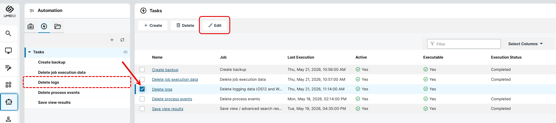 How to Edit an Administrative Task in the IGEL UMS Web App