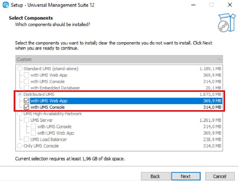 How to Update the IGEL Distributed UMS - Verify the Components in the UMS Installer