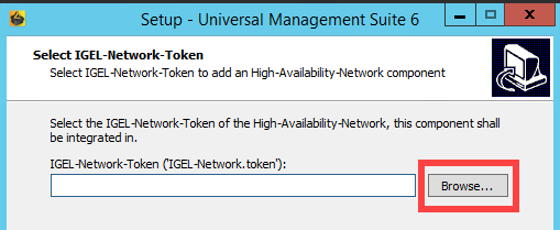 Suche nach dem IGEL-Netzwerktoken