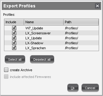 Export profile