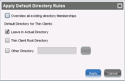 Apply Default Directory Rules