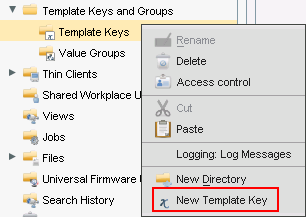 Create new template key
