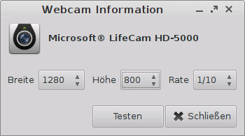 Webcam information