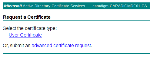 Request a Certificate