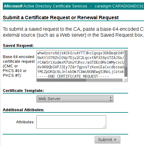 Submit a Certification Request