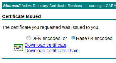 Certificate Issue