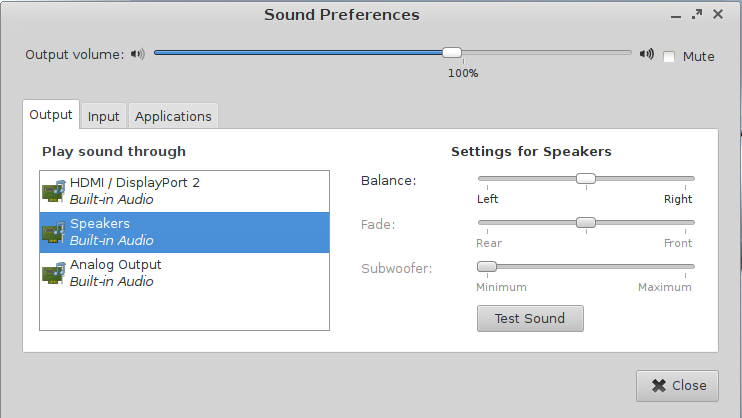 Sound Preferences