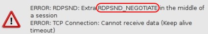RDP Sound Driver Error