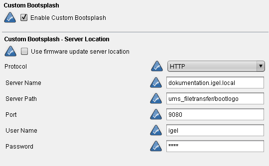 Custom Bootsplash Server Location